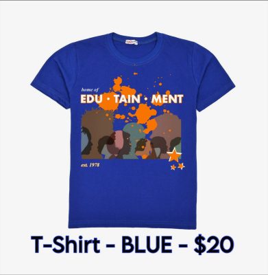 Blue t-shirt merchandise